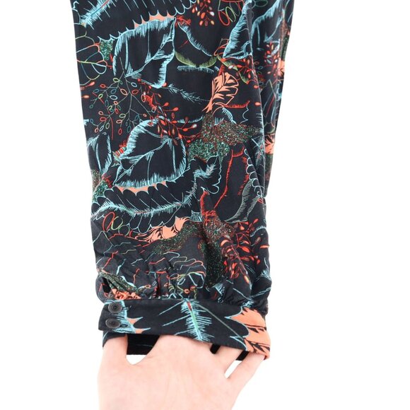 Anthropologie Black and Blue Floral Jumpsuit - Picture 9 of 11